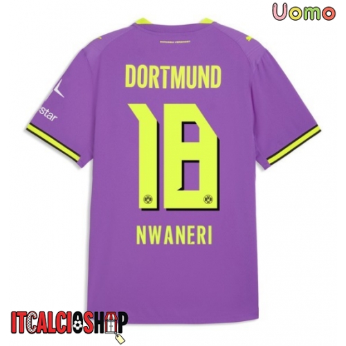 Borussia Dortmund Ethan Nwaneri #18 Terza Maglia 2026-27 Manica Corta